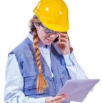 electrician girl with docs